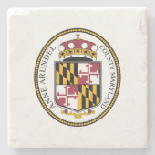 Seal of Anne Arundel County, MD ストーンコースター (正面)