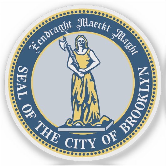 Seal of Brooklyn, New York City, USA シール (正面)