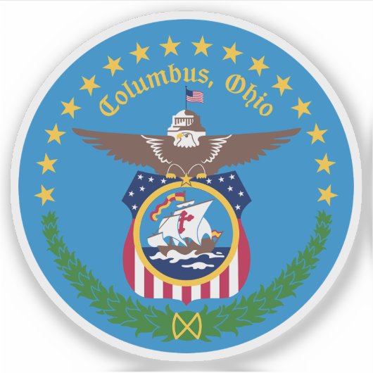 Seal of Columbus, Ohio, USA シール (正面)