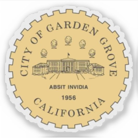 Seal of Garden Grove, California, USA シール (正面)