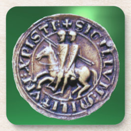 SEAL OF KNIGHTS TEMPLAR gem green コースター