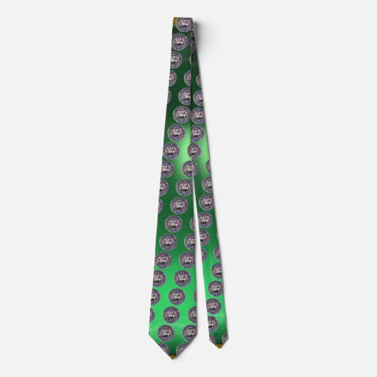 SEAL OF KNIGHTS TEMPLAR gem green ネクタイ (正面)