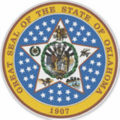 Seal Of Oklahoma Car Truck Window シール (正面)
