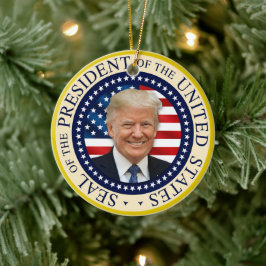 Seal of the 47th President Trump won 2024 セラミックオーナメント