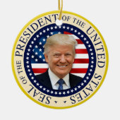 Seal of the 47th President Trump won 2024 セラミックオーナメント (正面)