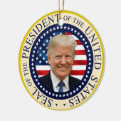 Seal of the 47th President Trump won 2024 セラミックオーナメント (左)