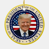 Seal of the 47th President Trump won 2024 セラミックオーナメント (裏面)
