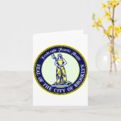 Seal Of The Borough Of Brooklyn New York _1  カード (黄色い花)