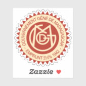 Seal of the Government-General of Madagascar, 1942 シール (シート)