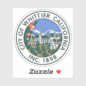 Seal of Whittier, California, USA シール (シート)