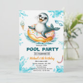 Seal pool party invitation 招待状 (スタンド正面)
