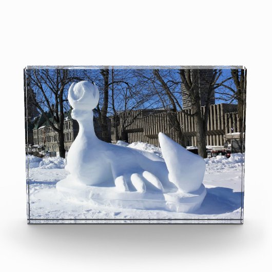 Seal Snow Sculpture(カナダ、ケベック州) フォトブロック (正面)