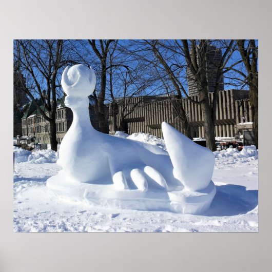 Seal Snow Sculpture（カナダ、ケベック州） ポスター (正面)