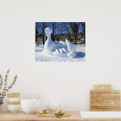 Seal Snow Sculpture（カナダ、ケベック州） ポスター (キッチン)