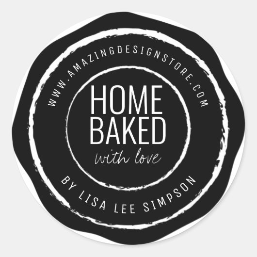 Seal Stamp Home Baked Rustic ラウンドシール (正面)