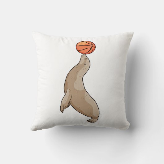 Seal with Basketball クッション (裏面)