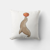 Seal with Basketball クッション (正面)