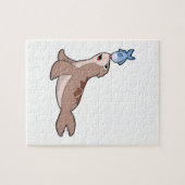 Seal with Fish (2).PNG ジグソーパズル (横)