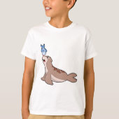 Seal with Fish (2).PNG Tシャツ (正面)