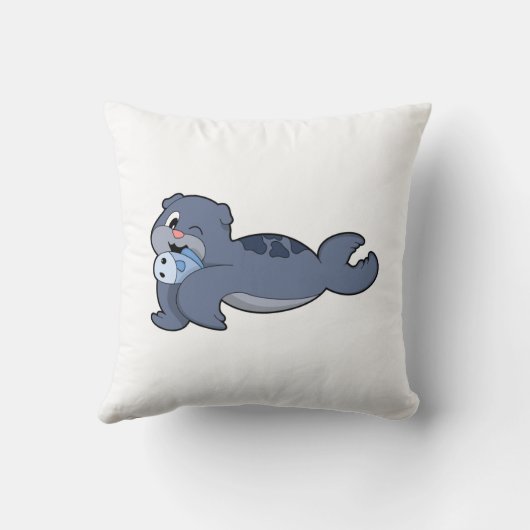 Seal with Fish (3).PNG クッション (裏面)