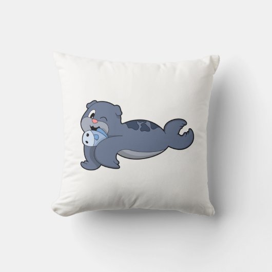 Seal with Fish (3).PNG クッション (正面)