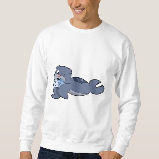 Seal with Fish (3).PNG スウェットシャツ (正面)
