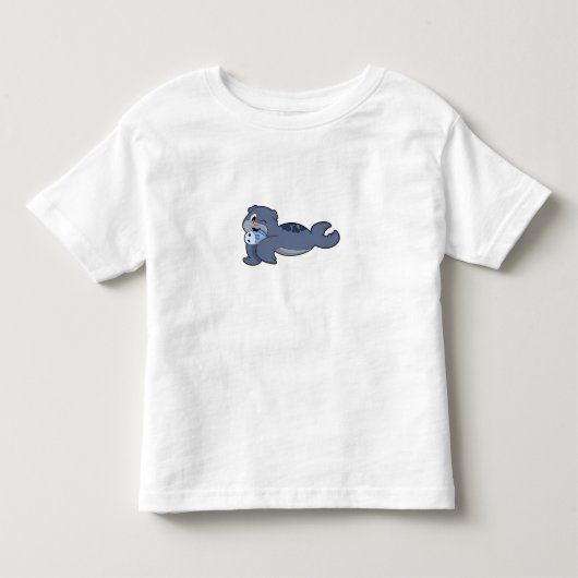 Seal with Fish (3).PNG トドラーTシャツ (正面)