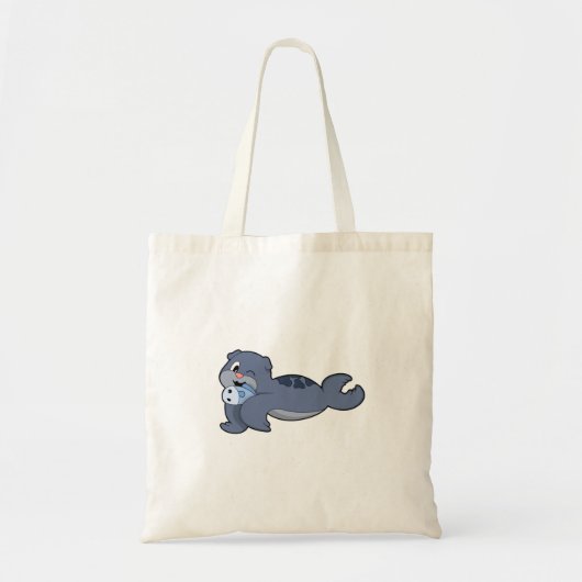 Seal with Fish (3).PNG トートバッグ (正面)
