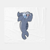 Seal with Fish (3).PNG フリースブランケット (正面(横))