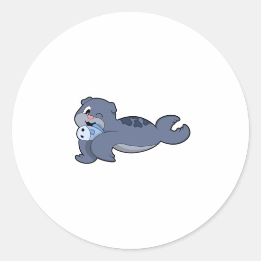 Seal with Fish (3).PNG ラウンドシール (正面)