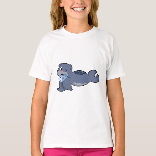Seal with Fish (3).PNG Tシャツ (正面)
