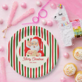 Sealed by Santa Nice List No Peeking Christmas  ペーパープレート (パーティー)