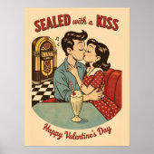 Sealed with a Kiss Retro 50s Jukebox  ポスター (正面)