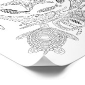 Sealife Adult Coloring Poster ポスター (角)