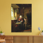 Sealing a Letter, 1890 (パネル上の油) キャンバスプリント (インサイチュ (リビング))