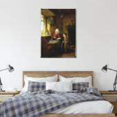 Sealing a Letter, 1890 (パネル上の油) キャンバスプリント (インサイチュ (寝室))