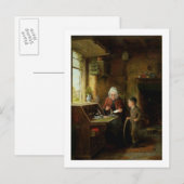 Sealing a Letter, 1890 (パネル上の油) ポストカード (正面/裏面)