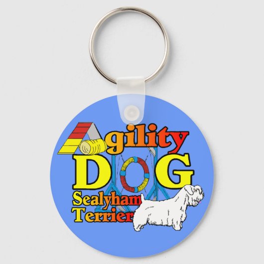 Sealyham_Terrier_Agility キーホルダー (正面)
