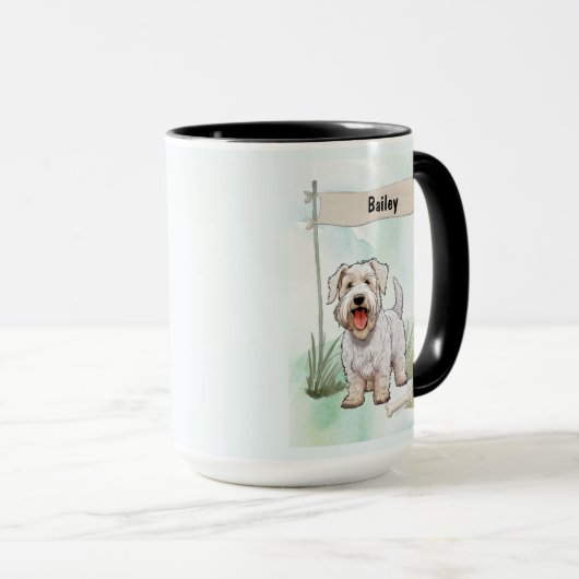 Sealyham Terrier Watercolor Personalized Dog マグカップ (正面右)