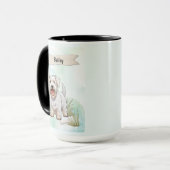 Sealyham Terrier Watercolor Personalized Dog マグカップ (正面左)