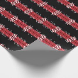 SEAM MATCHES：バレンタインハートチェックWrappingPaper ラッピングペーパー