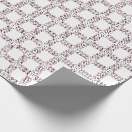 SEAM MATCHES：バレンタイン赤いハートラッピング紙 ラッピングペーパー (角)