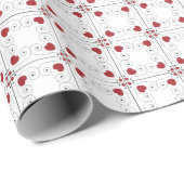 SEAM MATCHES：バレンタイン赤いハートラッピング紙 ラッピングペーパー (ロールコーナー)