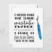 Seam Ripper- – 同じ間違いの2回のはがき ポストカード (正面/裏面)