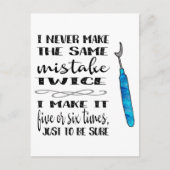 Seam Ripper- – 同じ間違いの2回のはがき ポストカード (正面)