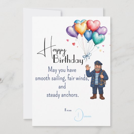 Seaman's Birthday カード (正面)