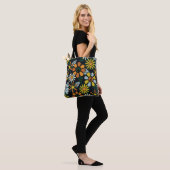 Seamless 70's retro hippie flowers pattern - Vinta トートバッグ (モデル)