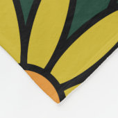 Seamless 70's retro hippie flowers pattern - Vinta フリースブランケット (角)