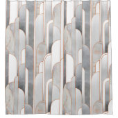 Seamless abstract art deco pattern with texture an シャワーカーテン (正面)