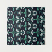 seamless abstract art nouveau floral pattern タペストリー (正面(横))
